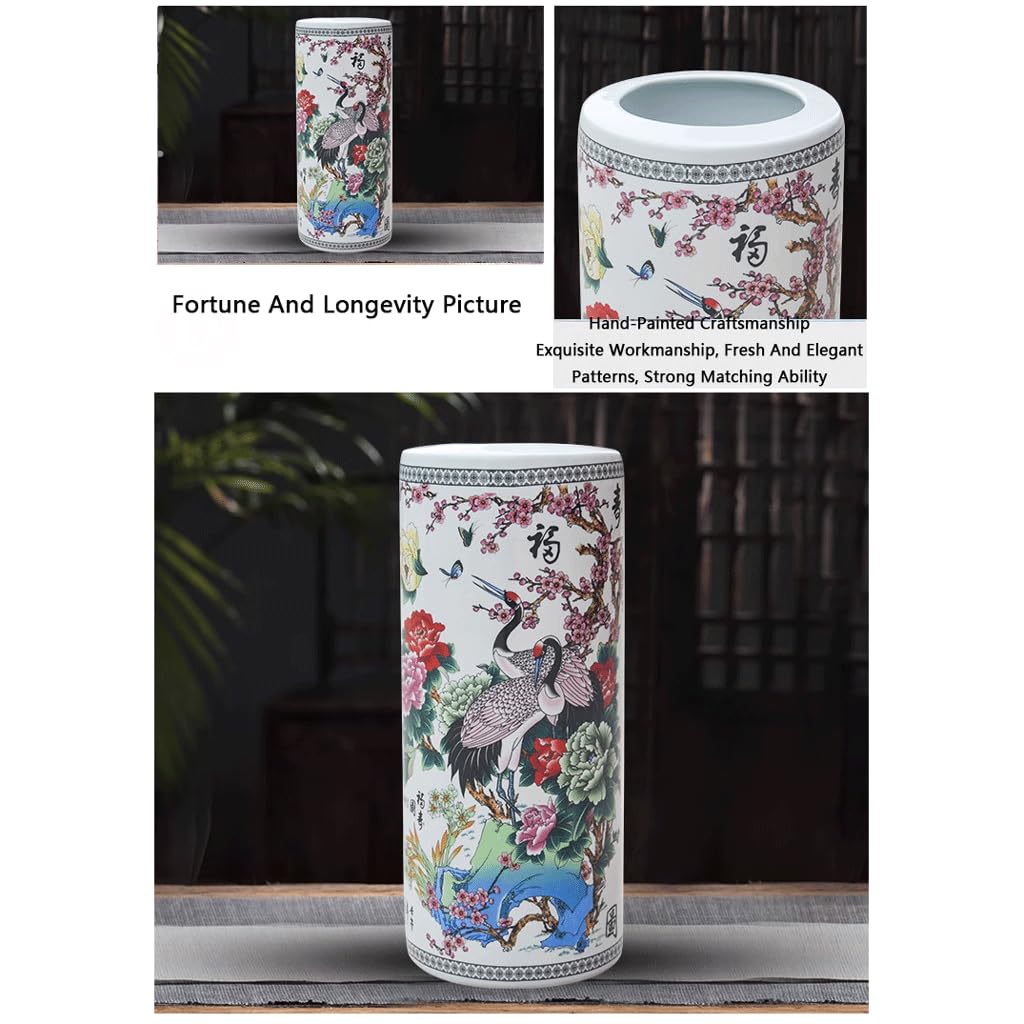 Amazon.co.jp: 傘立て 景徳鎮磁器セラミック傘立て花と鳥傘